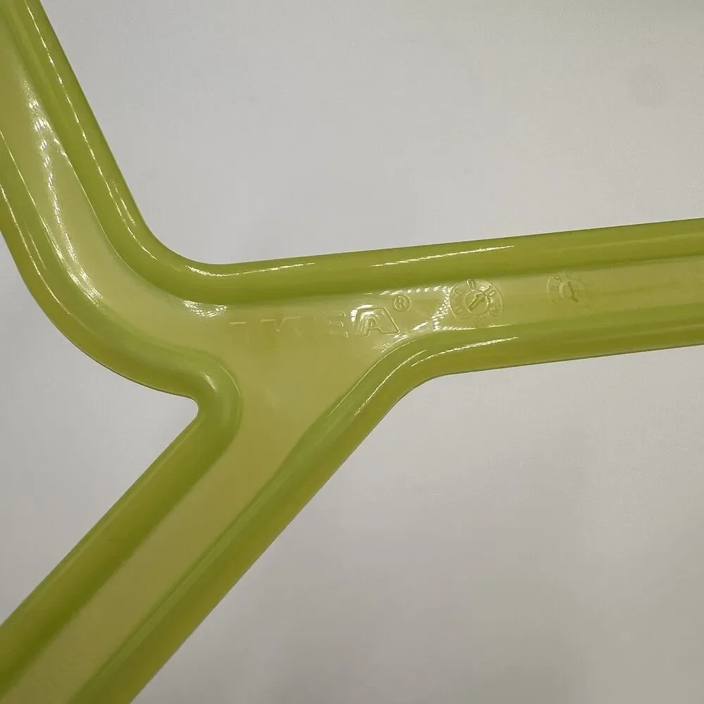IKEA BAGIS Childrens Clothing Hangers Anna Efverlund Neon Green Lot 23 Vintage